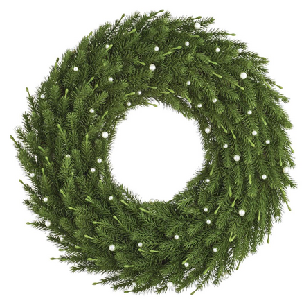 Pearl Embellished Pine Wreath