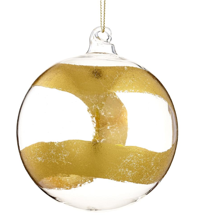 Gold Band Glass Ornament