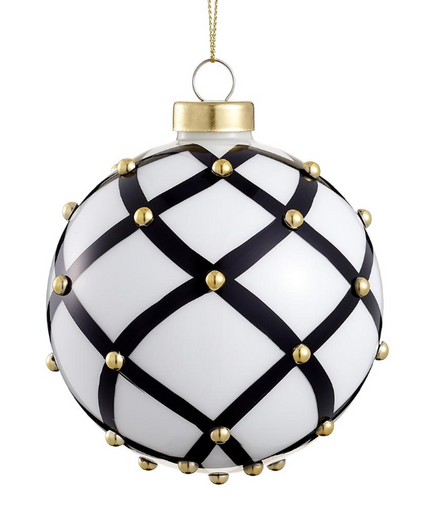 Black and White Lattice Ornament