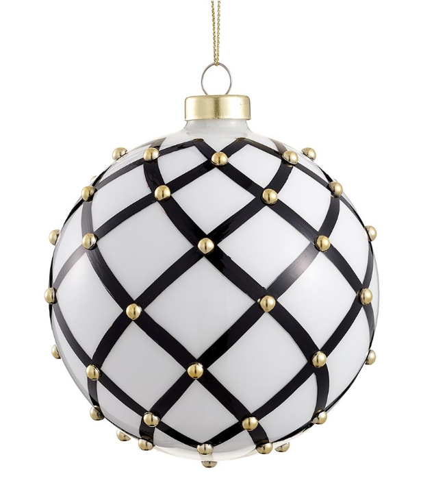 Black and White Lattice Ornament