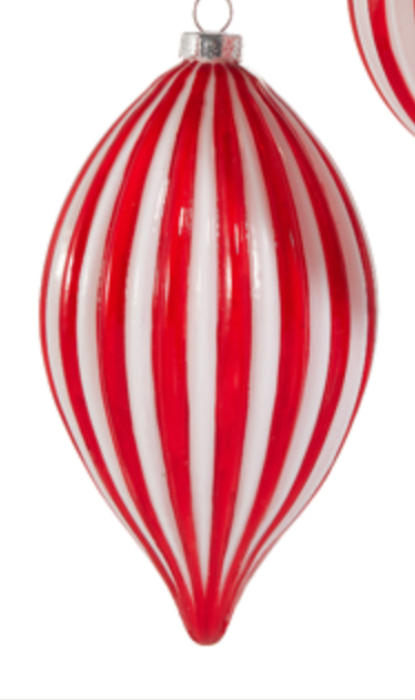 Peppermint Swirl Glass Ornament