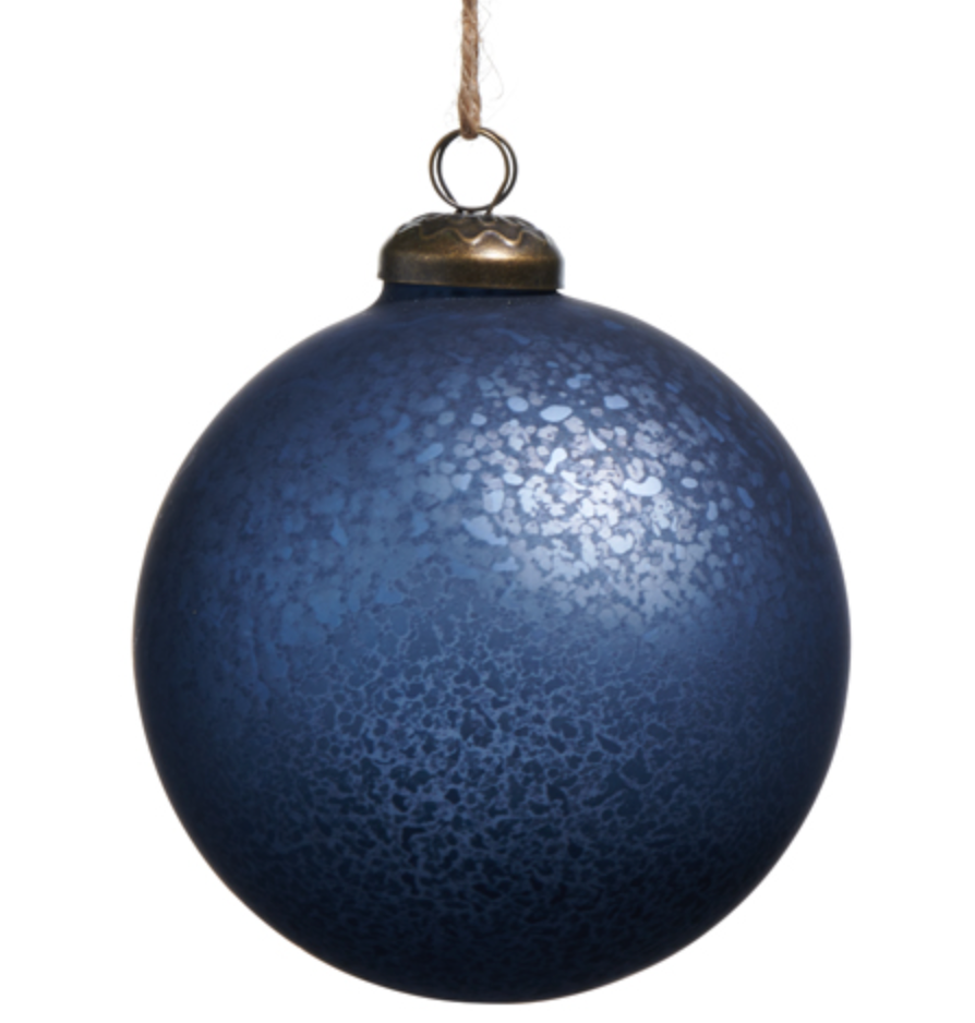 Blue Mercury Glass Ornament