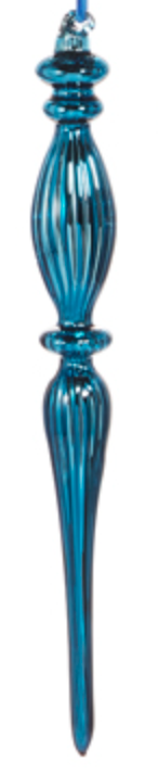 Blue Glass Finial Ornament