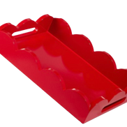 Red Scalloped Tray