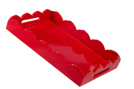Red Scalloped Tray