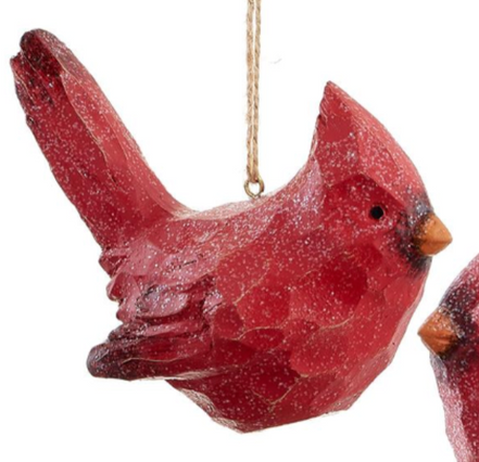 Carved Cardinal Ornament