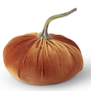 Orange Velvet Stuffed Pumpkin