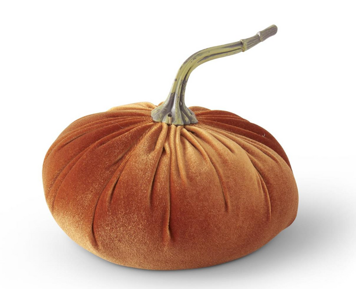 Orange Velvet Stuffed Pumpkin