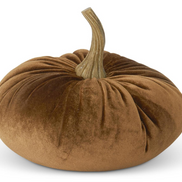 Brown Velvet Stuffed Pumpkin