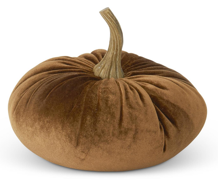 Brown Velvet Stuffed Pumpkin