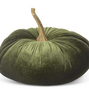 Green Velvet Stuffed Pumpkin