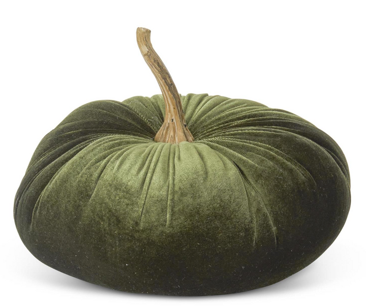 Green Velvet Stuffed Pumpkin