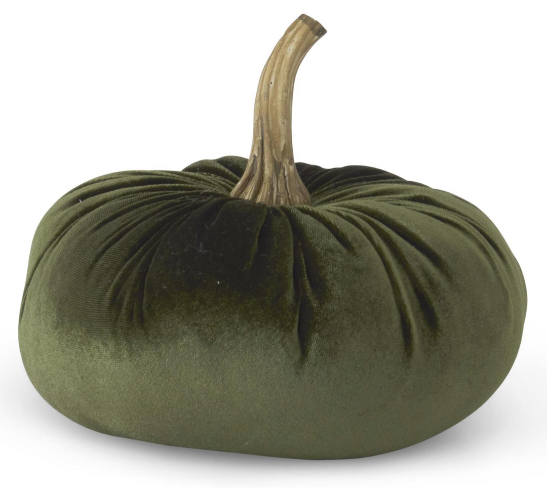 Green Velvet Stuffed Pumpkin