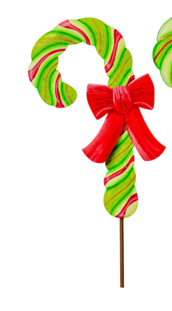 Green and Red Candy Cane Stakes