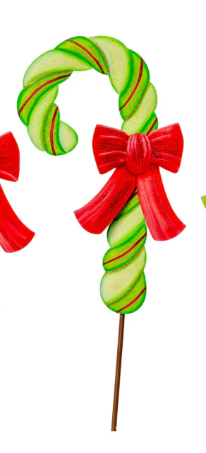 Green and Red Candy Cane Stakes
