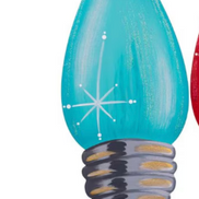 Colorful Christmas Bulb Stake