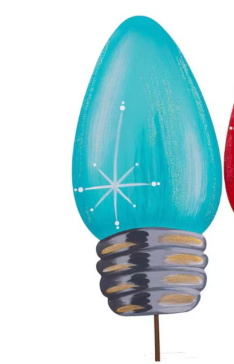 Colorful Christmas Bulb Stake
