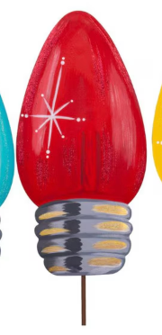 Colorful Christmas Bulb Stake