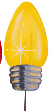 Colorful Christmas Bulb Stake