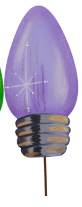 Colorful Christmas Bulb Stake