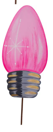 Colorful Christmas Bulb Stake