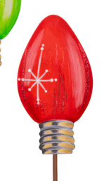 Mini Colorful Christmas Bulb Stake