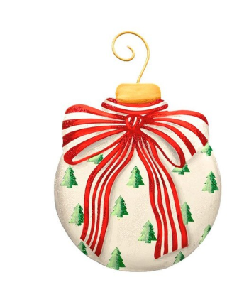 Red, Green, and White Hanging Ornament