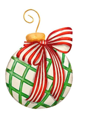 Red, Green, and White Hanging Ornament