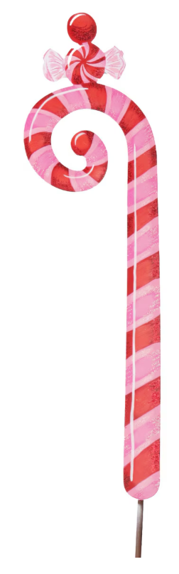 Pink Candy Cane Stake
