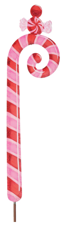 Pink Candy Cane Stake