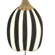 Black and White Striped Pumpkin Stake