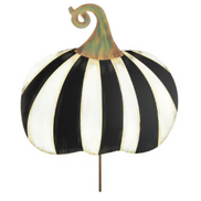 Black and White Striped Pumpkin Stake