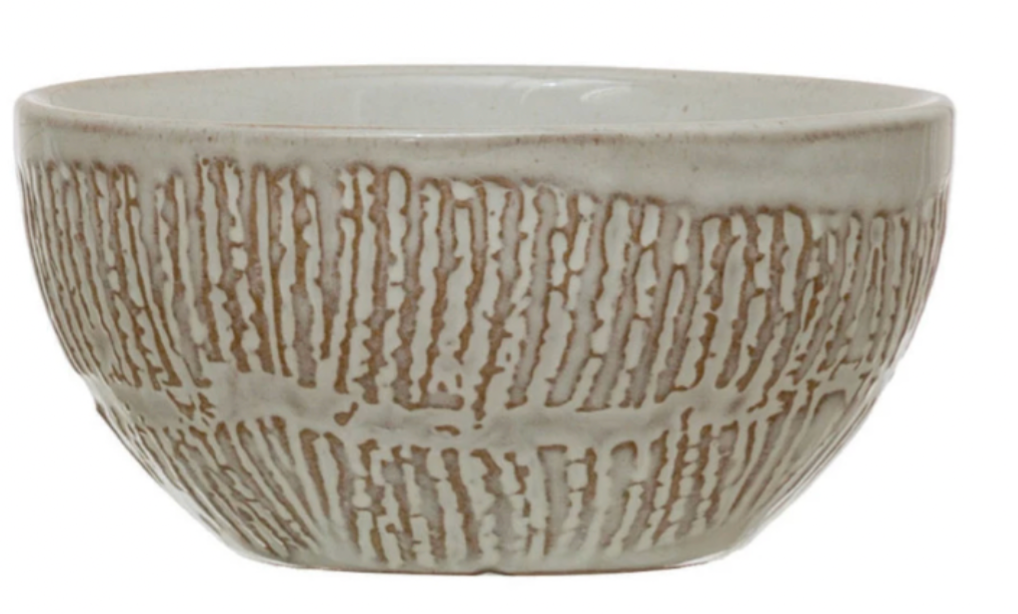 Dinnerware Debossed Stoneware Bowl