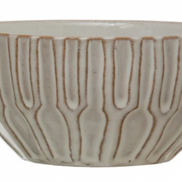 Dinnerware Debossed Stoneware Bowl
