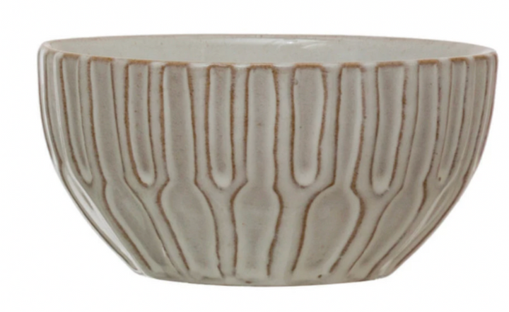 Dinnerware Debossed Stoneware Bowl