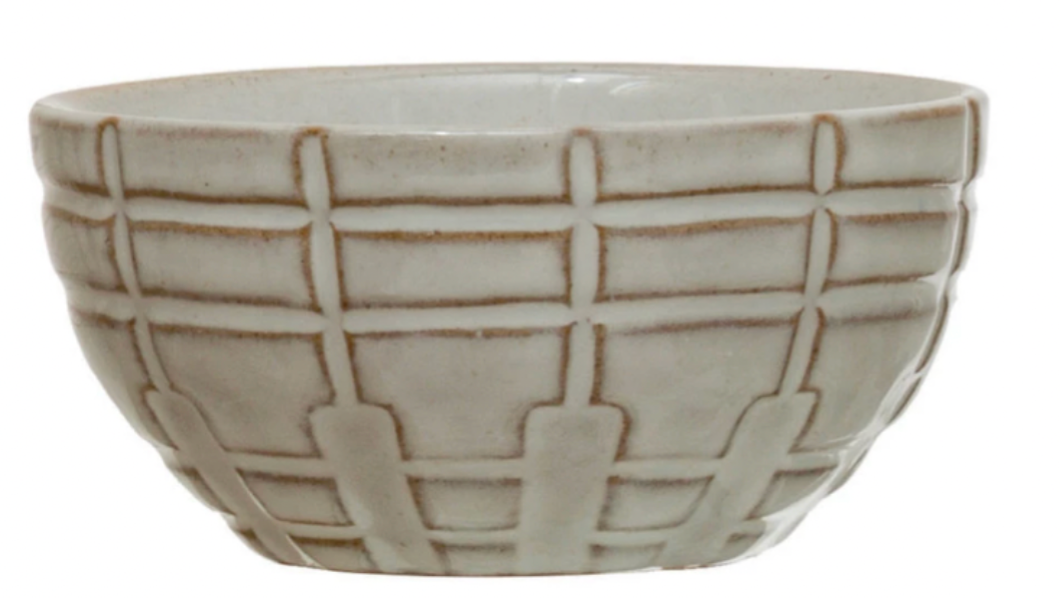 Dinnerware Debossed Stoneware Bowl