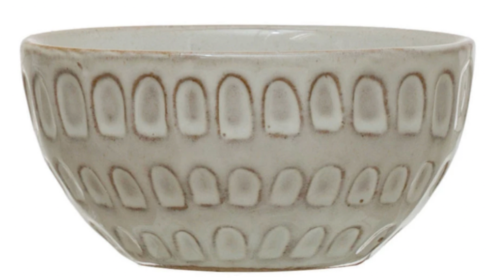Dinnerware Debossed Stoneware Bowl