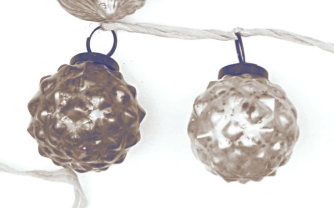 Embossed Mercury Glass Mini Ornament