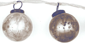 Embossed Mercury Glass Mini Ornament