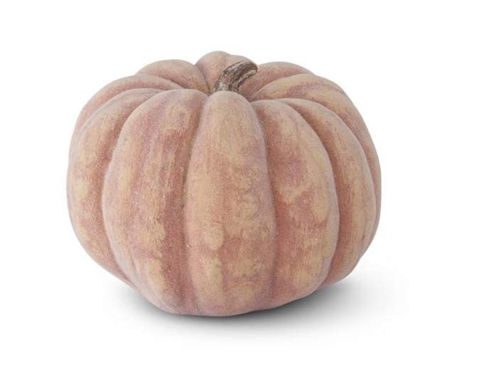 Soft Orange Flocked Pumpkin