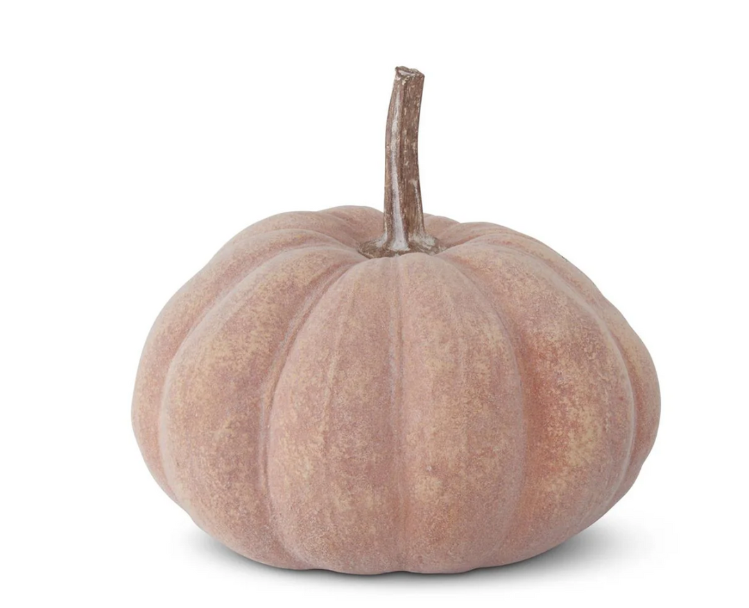 Soft Orange Flocked Pumpkin
