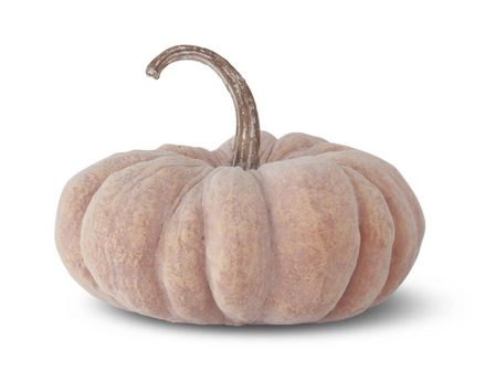 Soft Orange Flocked Pumpkin
