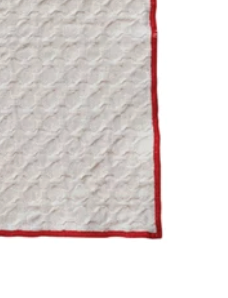 Cotton Waffle Weave Tea Towel with Colored Stitched Edge