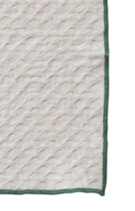 Cotton Waffle Weave Tea Towel with Colored Stitched Edge