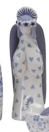 Ceramic Nativity with Floral Pattern