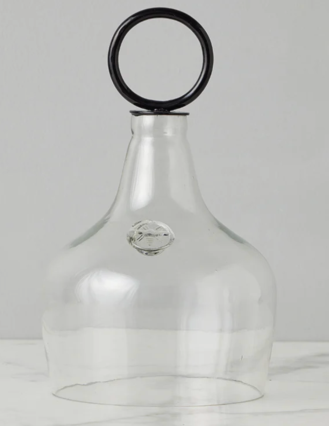 Barcelona Glass Cloche, Black Handle