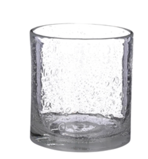 Clear Bubble Glass Vase