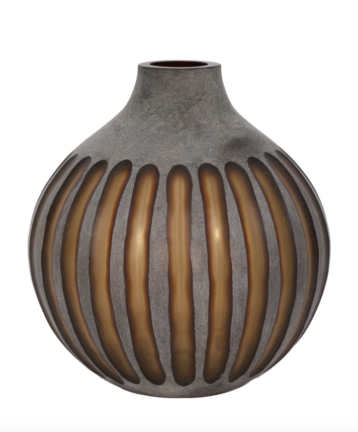 Abigail Grey Glass Vase