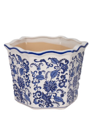 Chinoiserie Decorative Dahlia Planters