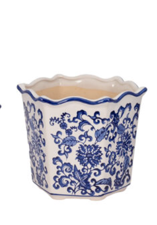 Chinoiserie Decorative Dahlia Planters